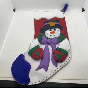 Janlynn Handmade Snowman Christmas Stocking